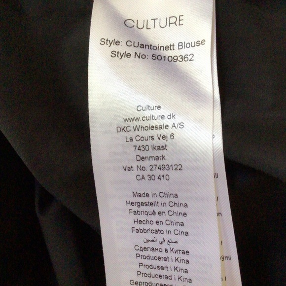 CULTURE
CUANTOINETT SHIRT, black, new with tags XL - Picture 7 of 9